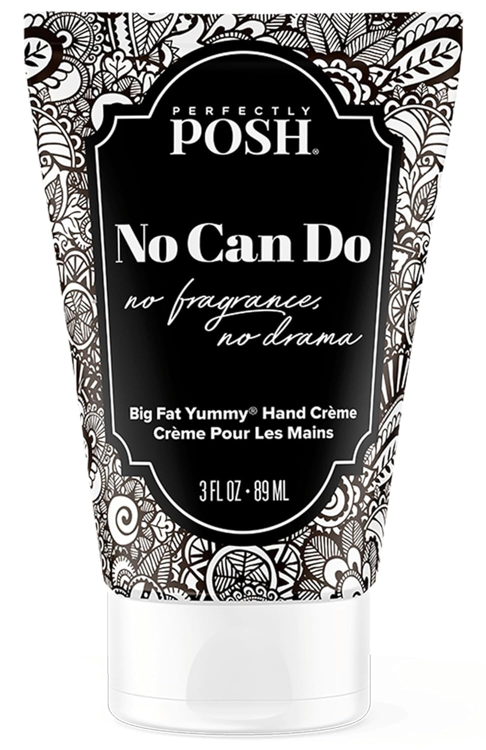 Perfectly Posh – No Can Do Big Fat Yummy Hand Crème – Fragrance-Free Non-Greasy Hand Cream with Apricot Kernel and Coconut Oil – 89ml