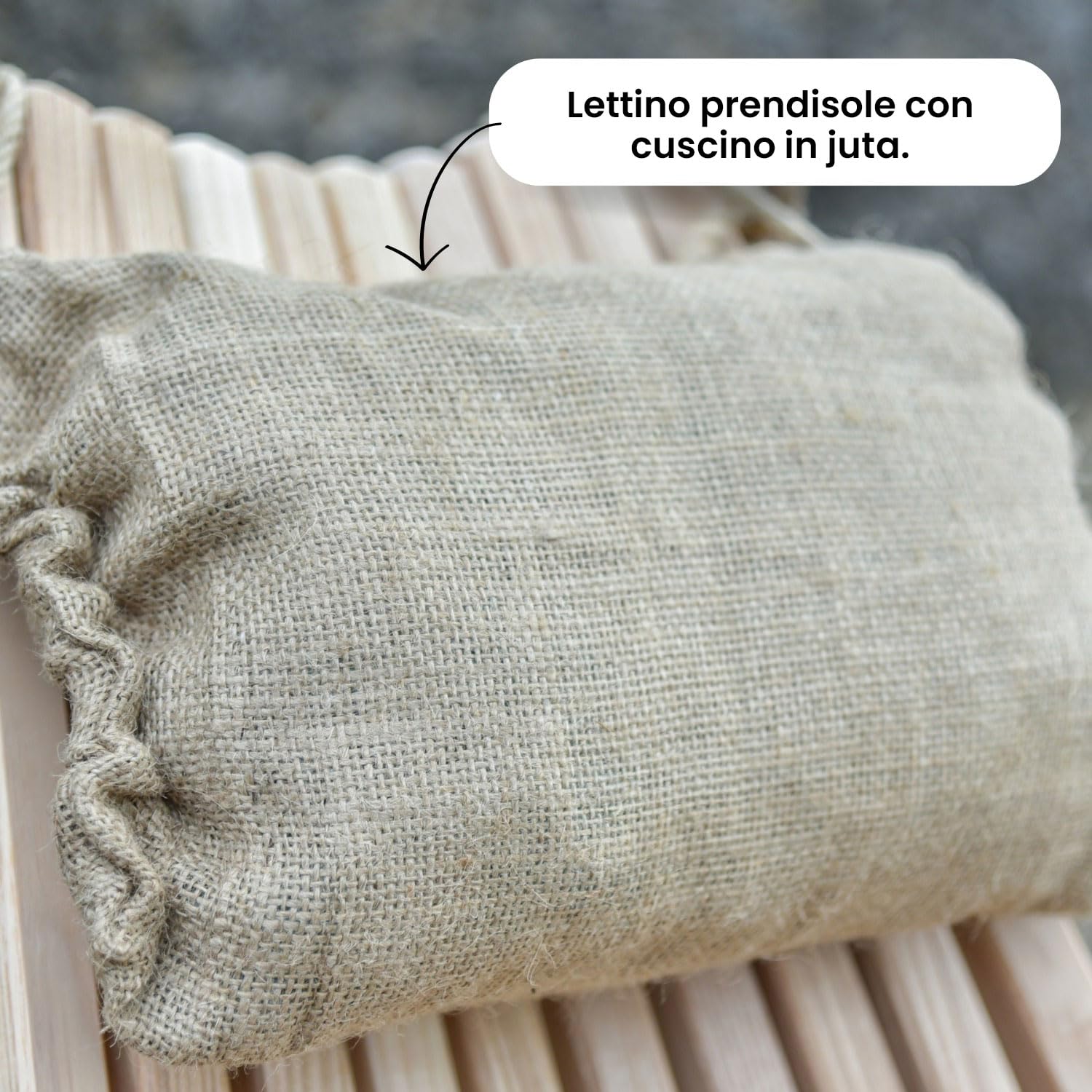 Sedia a sdraio pieghevole in legno, 2X 106x56x86 cm | Lettino da sole con cuscino in juta, Design ergonomico, Per uso esterno e interno, Durevole e elegante