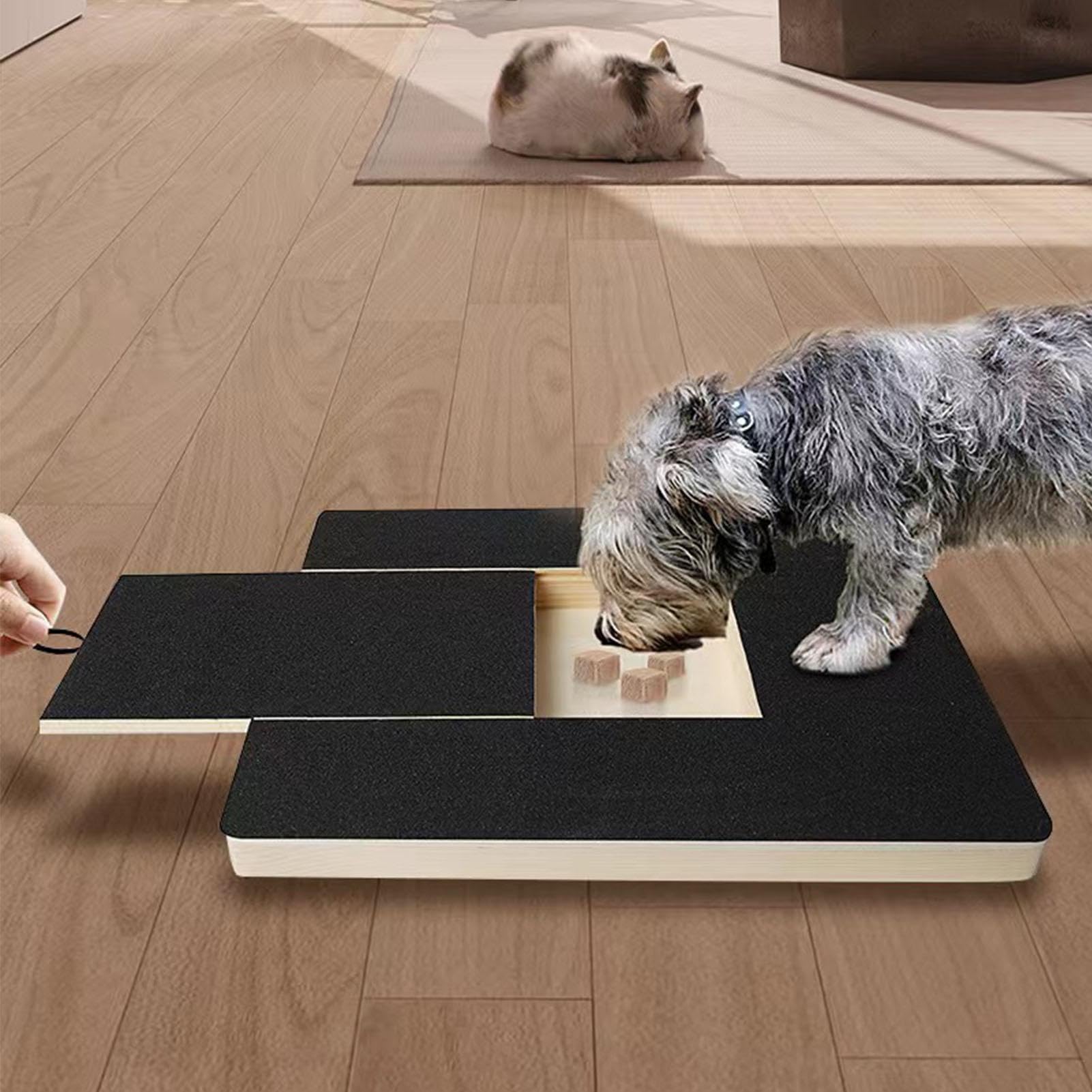 Sunlitpqrny Scratch Board For Dogs, Pull-out Dog Nail File Board, Dog Nail Scratch Pad With Treats, Pet Nails Grinder Wooden Scratcher, For Small, Medium & Large Breeds Of Dogs