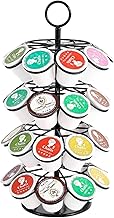 JEBBLAS Metal Carousel Coffee Cup Holder Coffee Pods Holder Holds 35 K Cup Space Saver 360 Degrees Spins Smooth