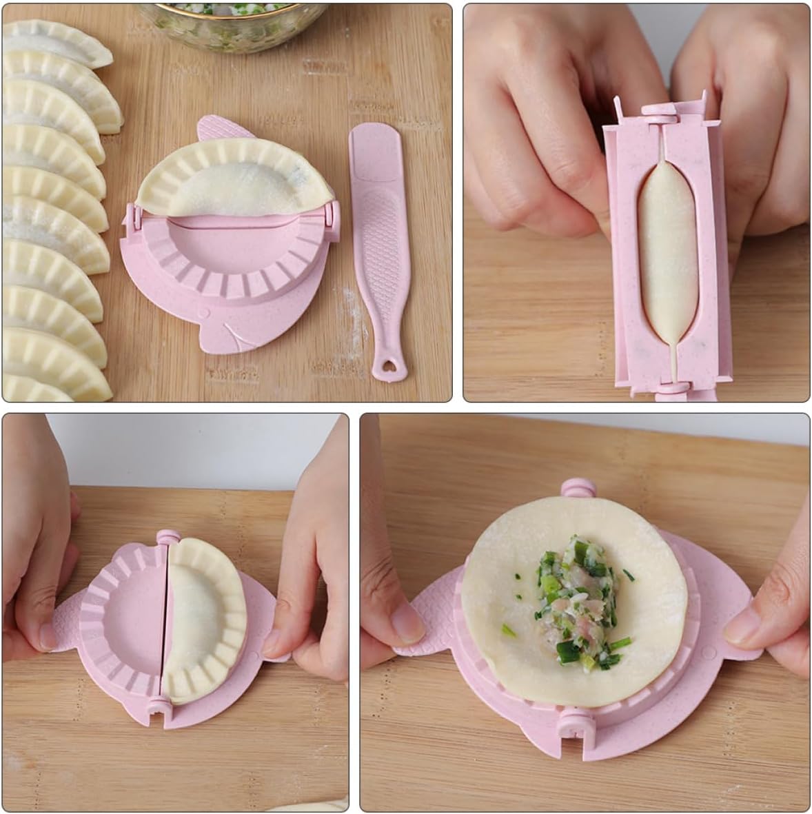 2pcs Wheat Straw Ravioli Press Tools for Pierogi and Dumplings