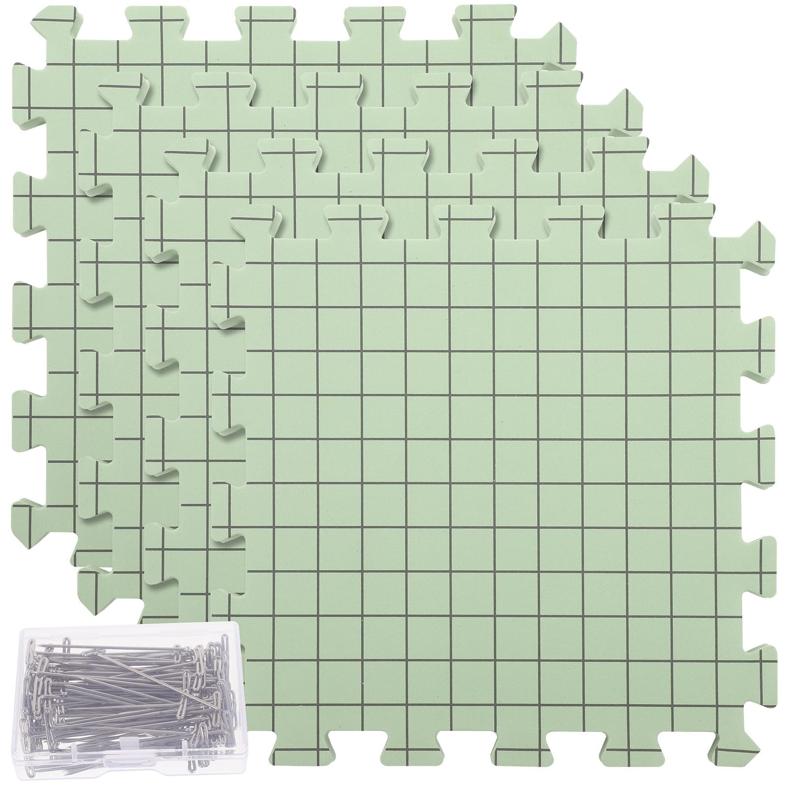 Planche de blocage pour crochet et tricot en mousse avec épingles en acier