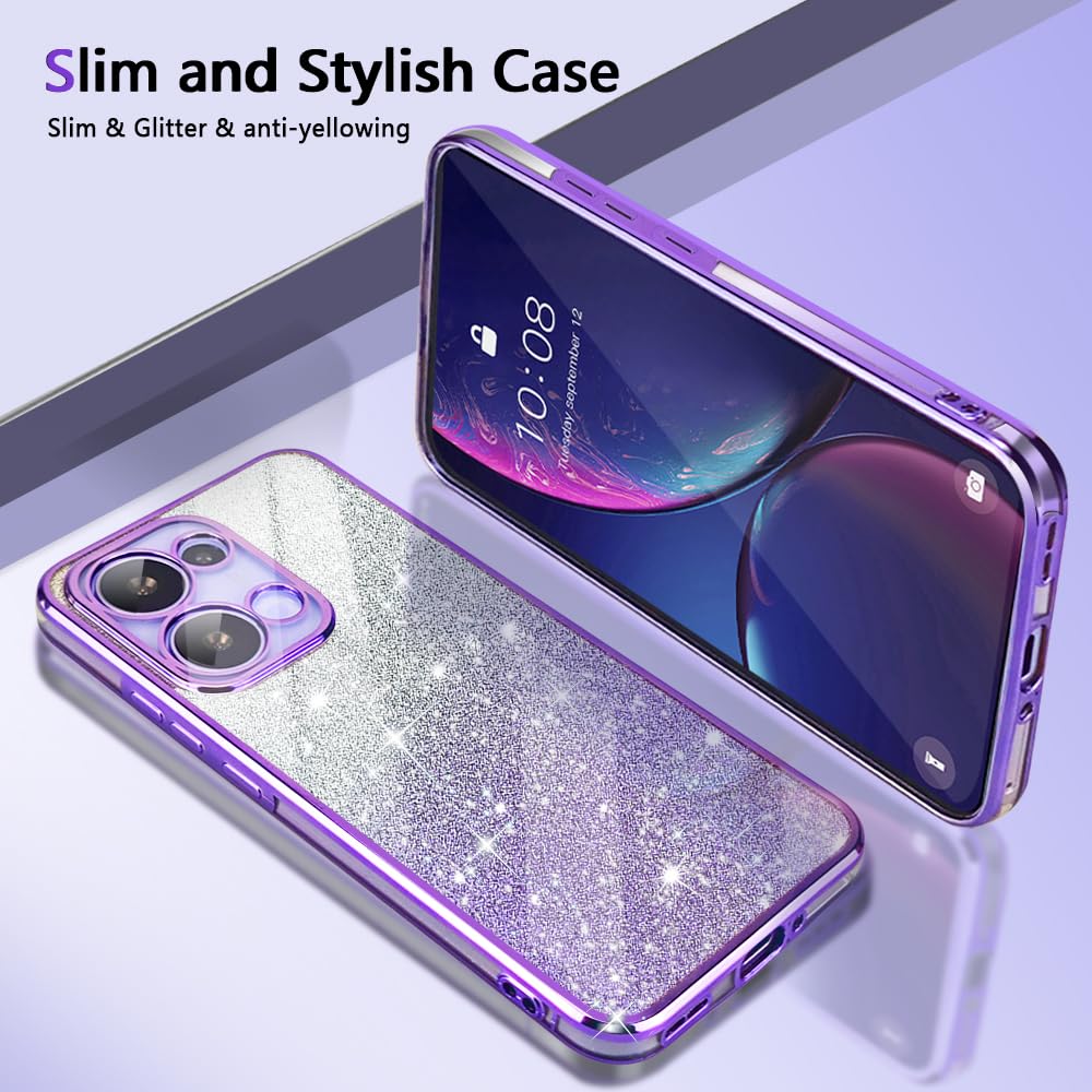 HAOYE Cover per Xiaomi Poco F3 / Mi 11i 5G, Custodia Protettiva Antigraffio Silicone Morbida TPU Ultra Sottile ma Resistente Case con Fodera in Tessuto. Viola