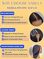 Vista 5 de Nadula Bye Bye Knots - Peluca rizada con cordón y extremos en espiral de dedo, peluca de cabello humano rizado HD de 7 x 5 pulgadas