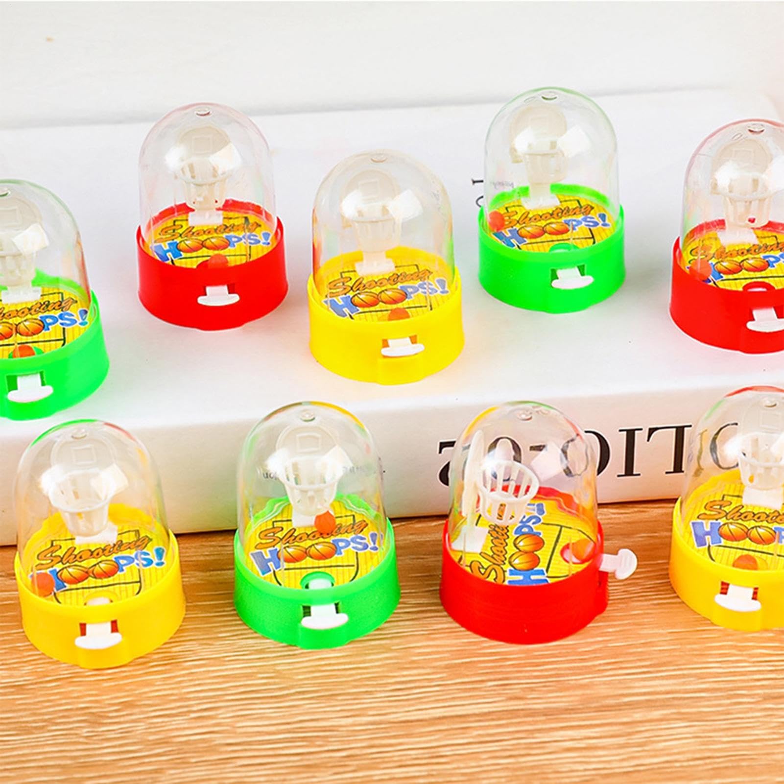 Mini Basketball Game Set, Finger Toys Basketball Machine, Handheld Arcade Games, Portable Hoop, 4.4 x 4.4 x 6cm