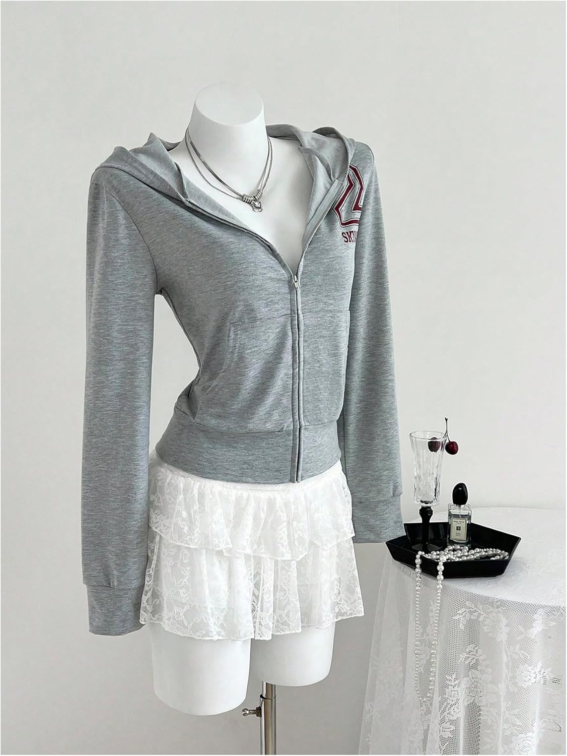 SOLY HUX Women's Zip Up Hoodies Long Sleeve Graphic Hooded Fall Sweatshirt with Pocket Preppy Clothes - Image 5