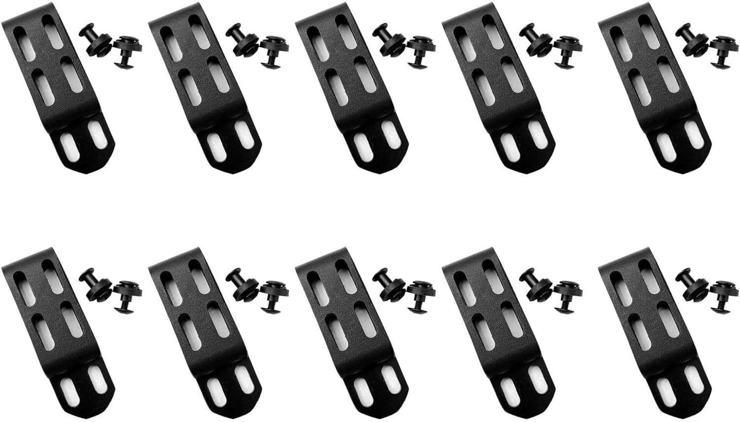 10 Sets Kydex Clips, Deep Carry Waist Clip Fit for K Sheath, Knife Case DIY Making Replacement Accessory