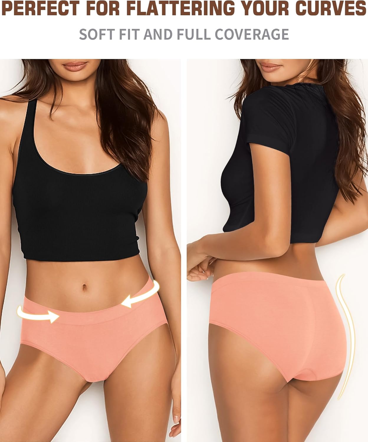 CULAYII Womens Underwear Seamless Hipster Panties Wicking Underwear Soft Stretch Breathable Ladies Low Waisted Underwear - Image 2