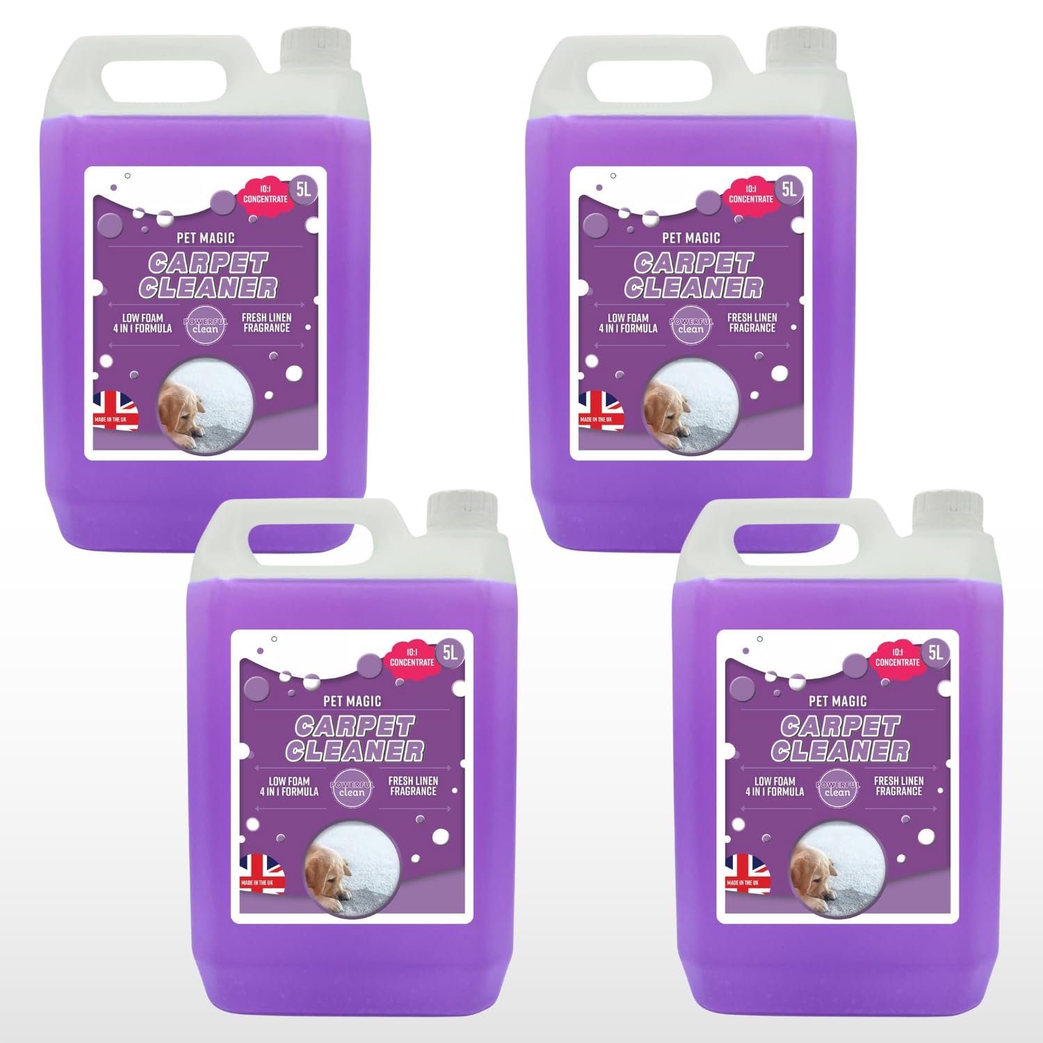 Dunnet Tools Pet Magic Carpet Cleaner Shampoo Solution for Machines Pet Urine and Odour Neutraliser Rug Cleaner Cats & Dog Urine Wee Smell Remover 20L Carpet Cleaner Solution