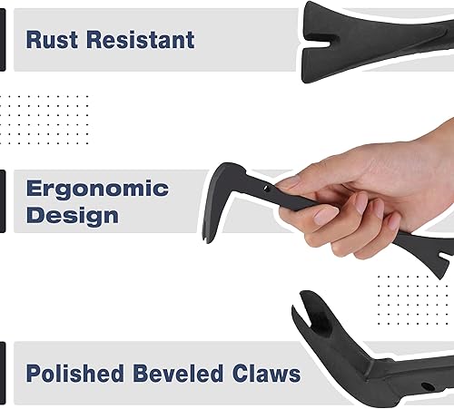 Miniatura 4 de Bates - Extractor de uñas de pata de gato, 8 pulgadas, barra de palanca, mini barra de palanca, barra de palanca pequeña, barra de palanca plana,