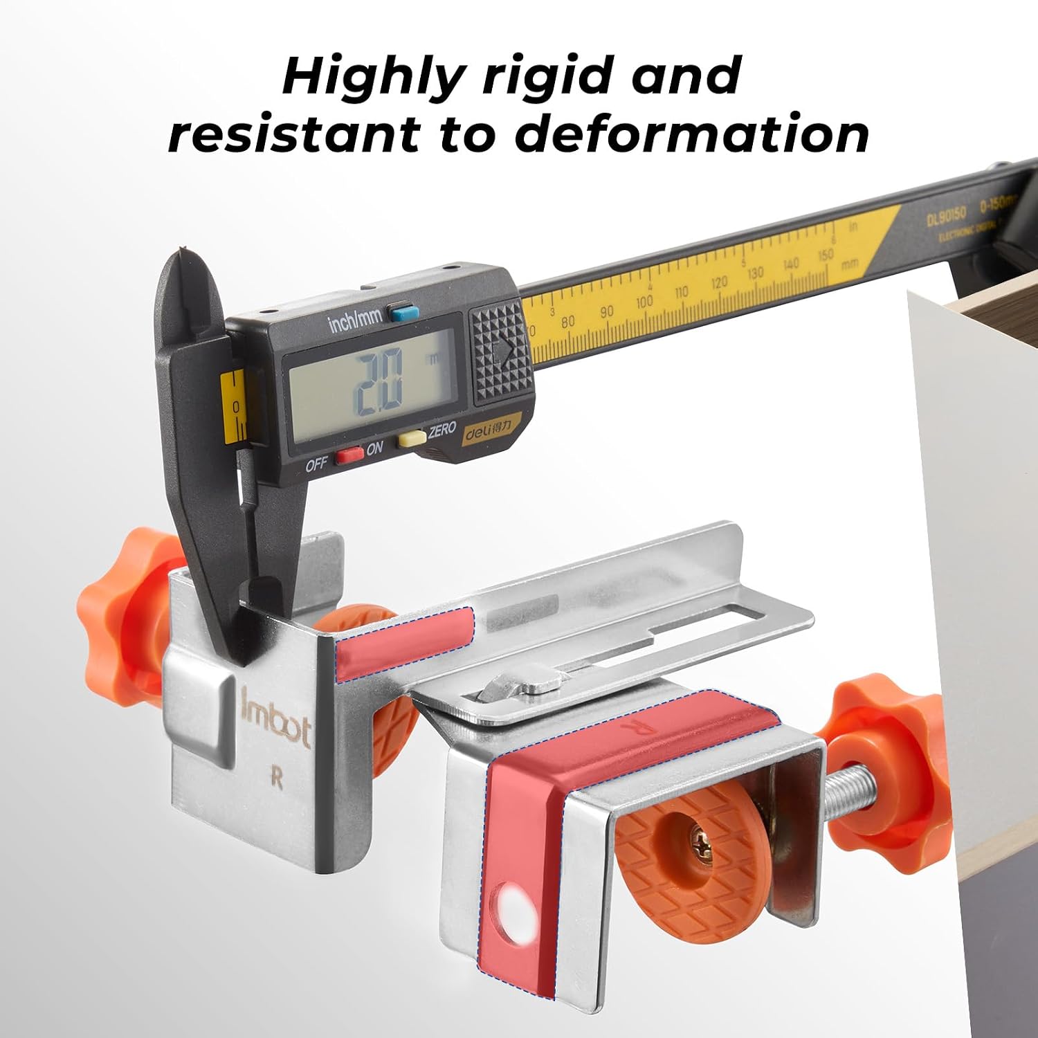 Imbot Drawer Front Installation Clamps Kit, Adjustable Stainless Steel Cabinet Drawer Mounting Clamp, For Woodworking Tools, Living Room Drawer Panel Mounting Clamp (With Storage Bag)