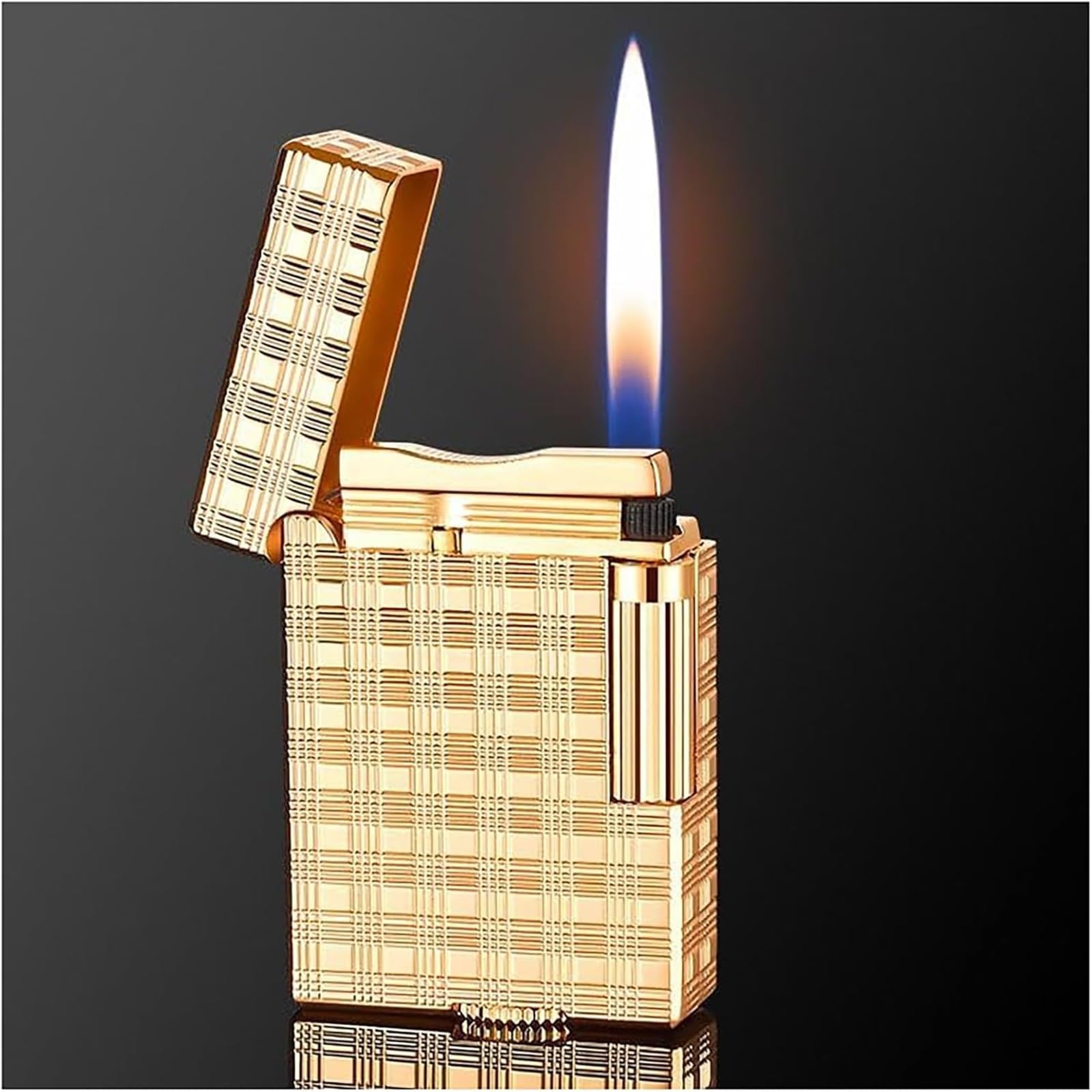 Encendedor de metal de llama regulable que no se apaga con el viento exterior