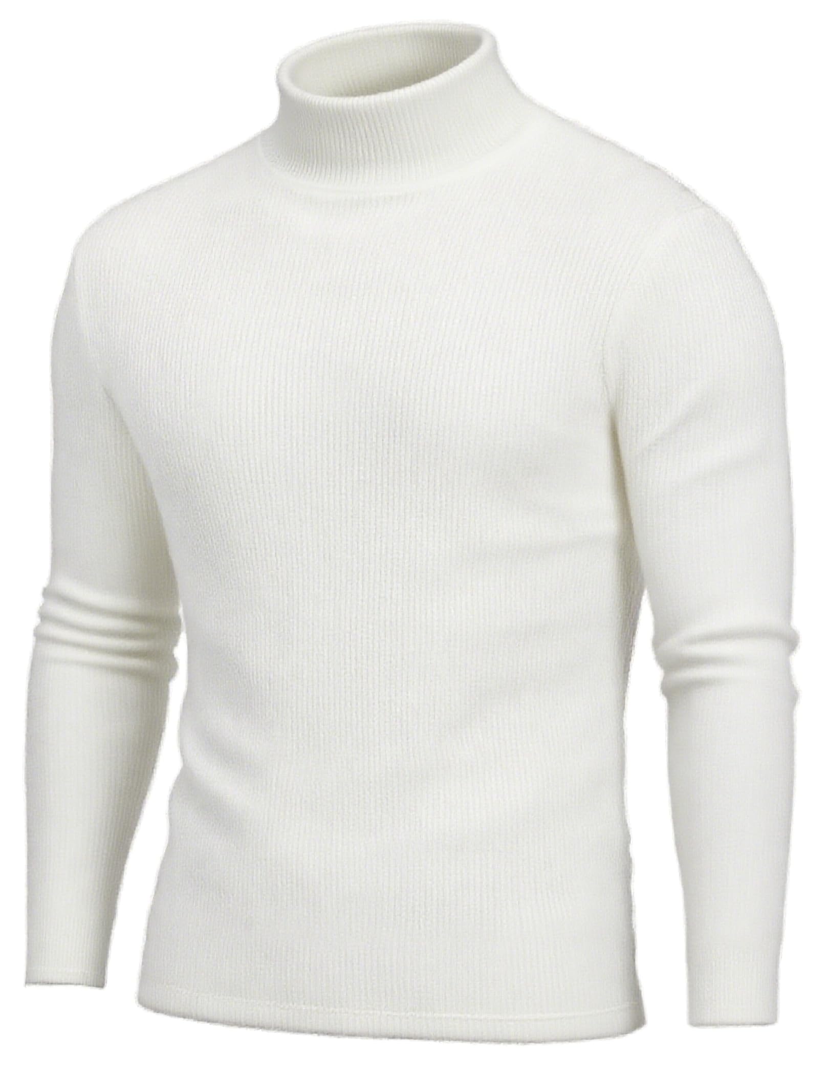coofandy Men's Turtleneck Sweater Long Sleeve Casual Ribbed Knitted High Neck Pullover Sweaters-picture-51