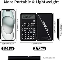 Vista 5 de Calculadoras científicas para estudiantes, calculadoras de escritorio para oficina, 240 funciones de cálculo, calculadora pequeña con bloc de notas