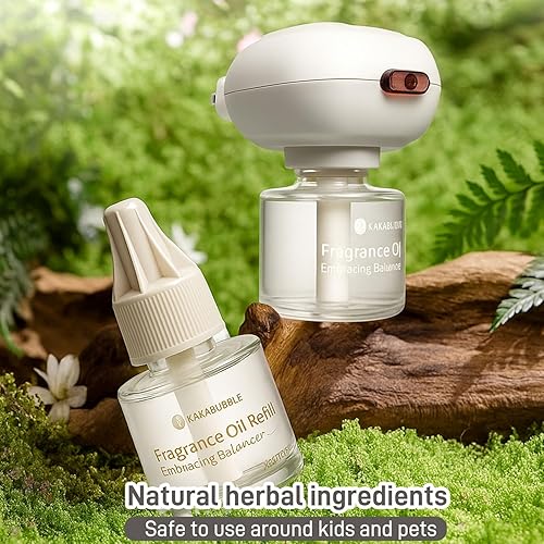 Miniatura 2 de Kit de iniciación de difusor de aceite esencial enchufable al aire libre, paquete de 2  frescura de 30 días, seguro para mascotas y niños, ideal