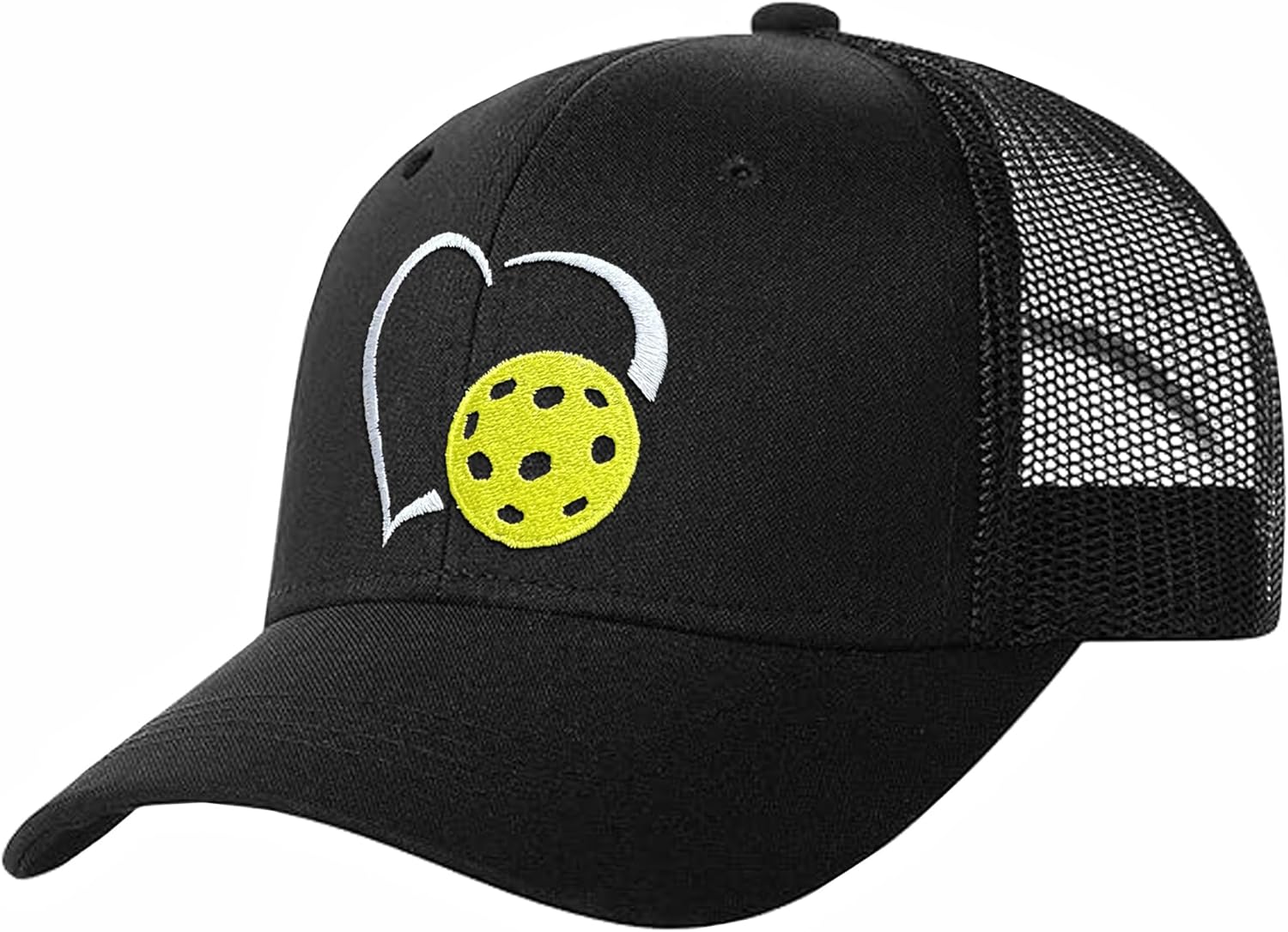 Embroidered Pickleball Hats for Men Women, Adjustable Heart Pickleball Baseball Caps Gifts for Fans