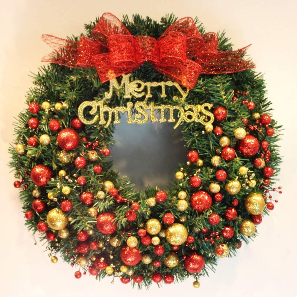 Amazon.co.jp: SCLYX クリスマスリース 30cm 果実物語 来年順調語り  