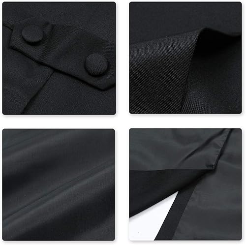 Miniatura 5 de Cloudstyle Chubasquero formal ajustado para hombre, traje de cena de 3 piezas, chaqueta de cola de golondrina