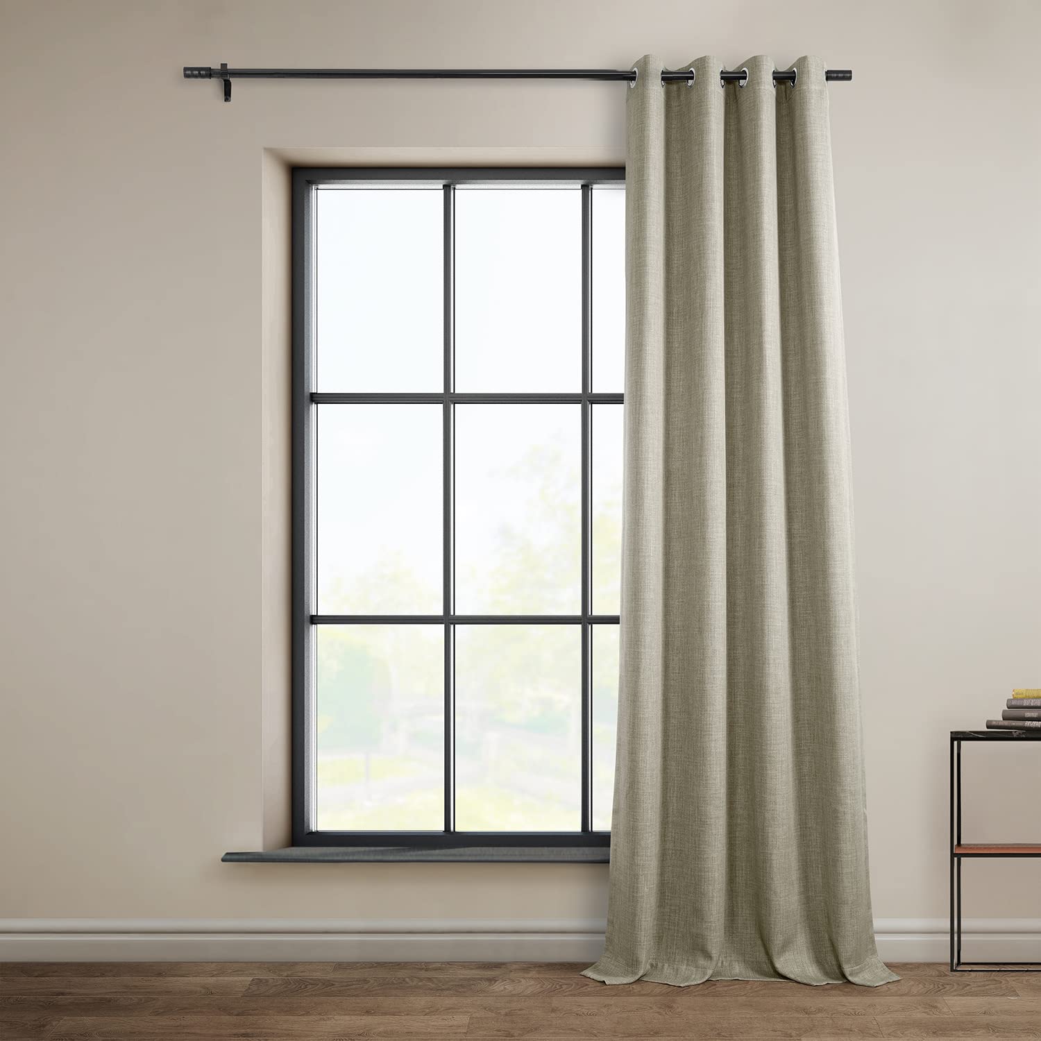 HPD Half Price Drapes Grommet Linen Curtains 84 Inches Long Room Darkening Curtains for Bedroom & Living Room (1 Panel) - Image 2
