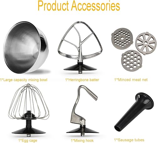 Miniatura 7 de Mezcladores de cocina, batidora eléctrica automática de huevos, batidora de masa, picadora de carne, licuadora de jugo, mezclador eléctrico