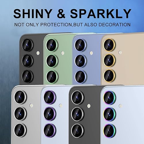 Vista 100 de para Samsung Galaxy Z Flip 7 Protector de Lente de Cámara, Cubierta de Lente de Vidrio Templado con Anillo de Metal Individual, [Fuerte Adhesión] 1