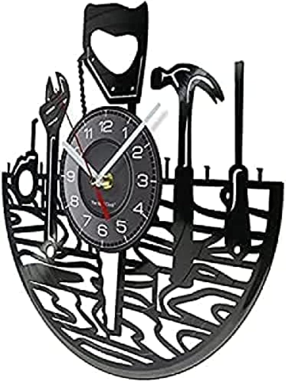 Round Wall Clock Car Garage Tools Vinyl Auto Repair Mechanic Service Vintage Watch Repairman Gift Workshop Decorative Gift