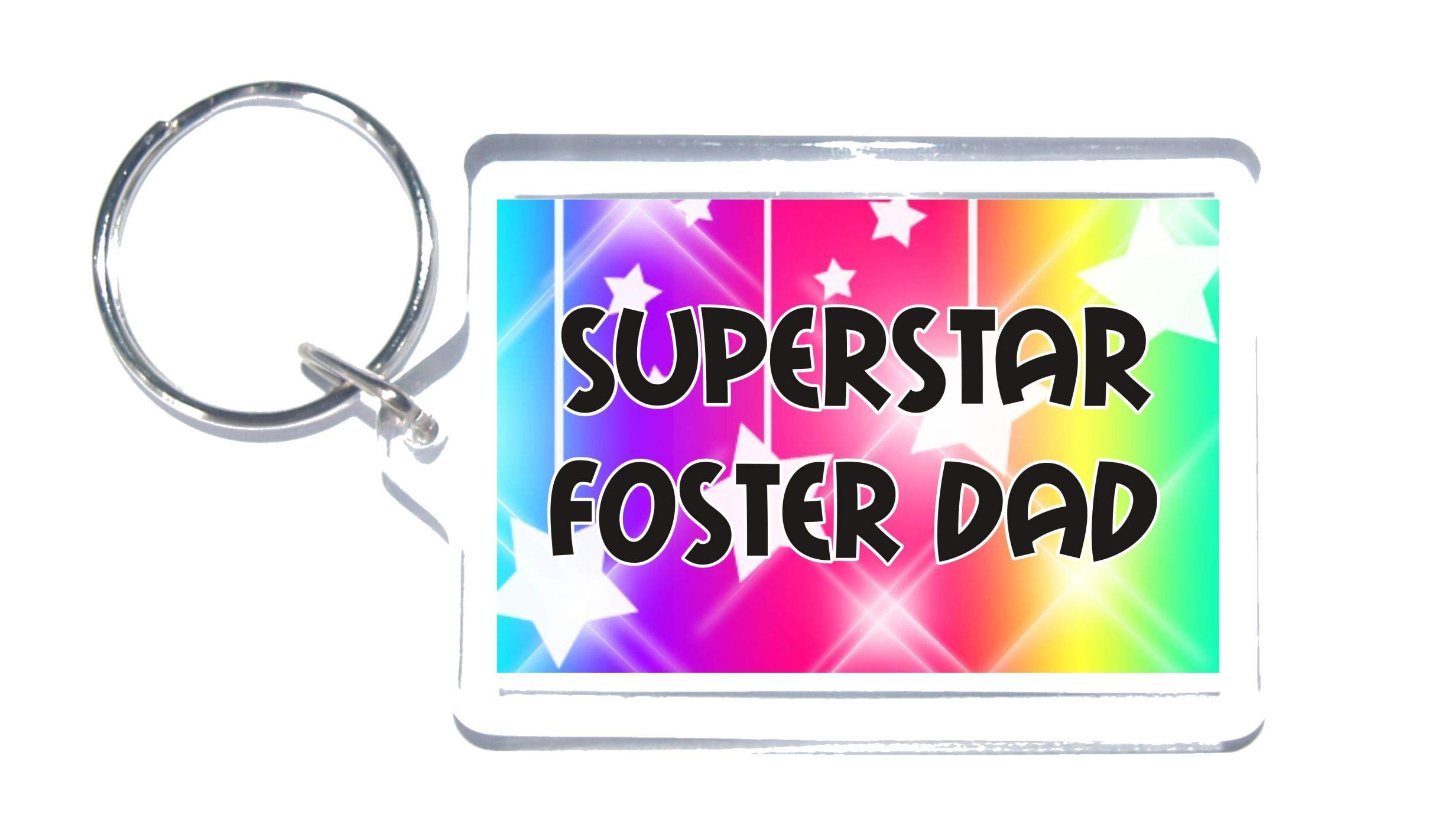 Fun Gift For Foster Dad – Superstar – Novelty Keyring - Great Present