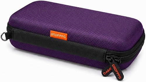 Small Hard Shell Zipper Case, Portable Protective EVA Carrying Case, Purple | Universal Storage Travel Pouch Bag for Electronic Accessories, Power Bank, External Hard Drive, Charger, Earbuds, USB Cable