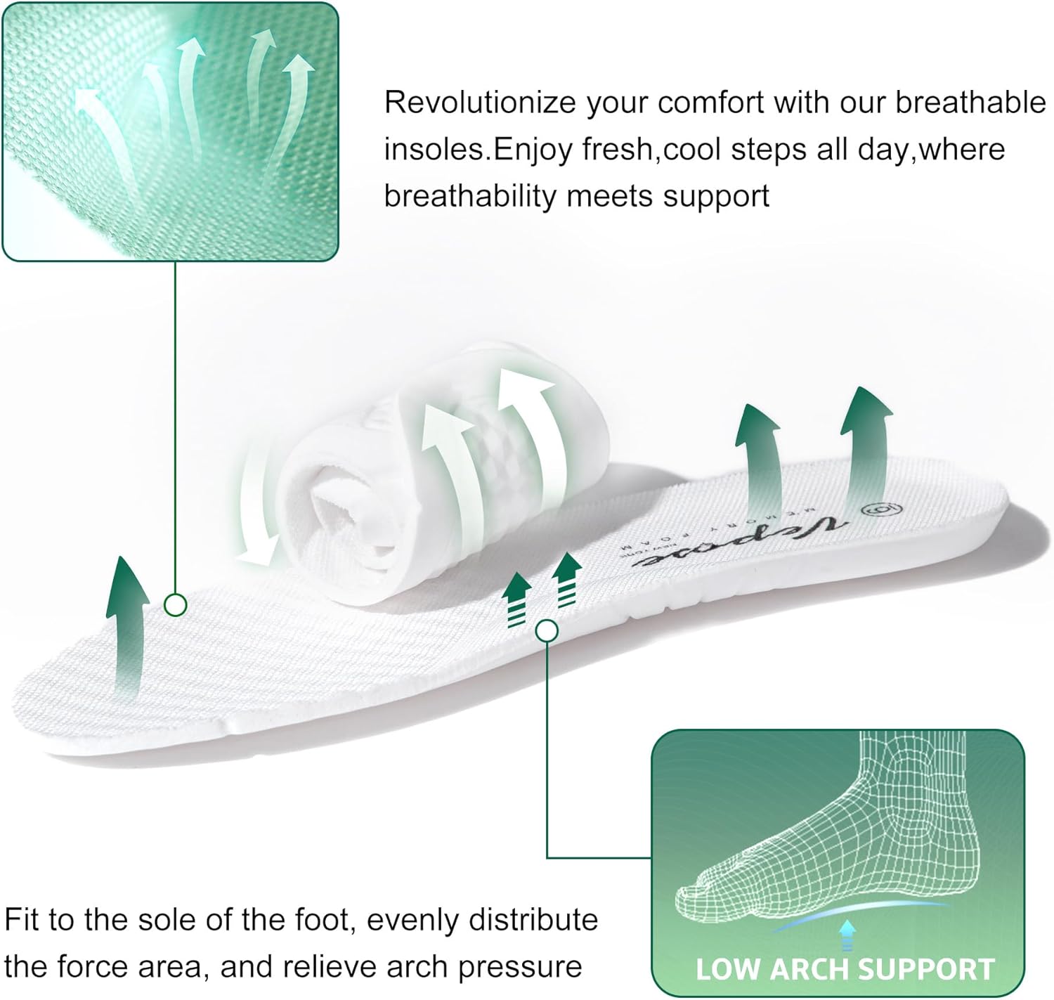 Vepose Women's White Casual Walking Sneakers, Fashion Tennis Low Top Slip On 8013 Shoes - Image 5