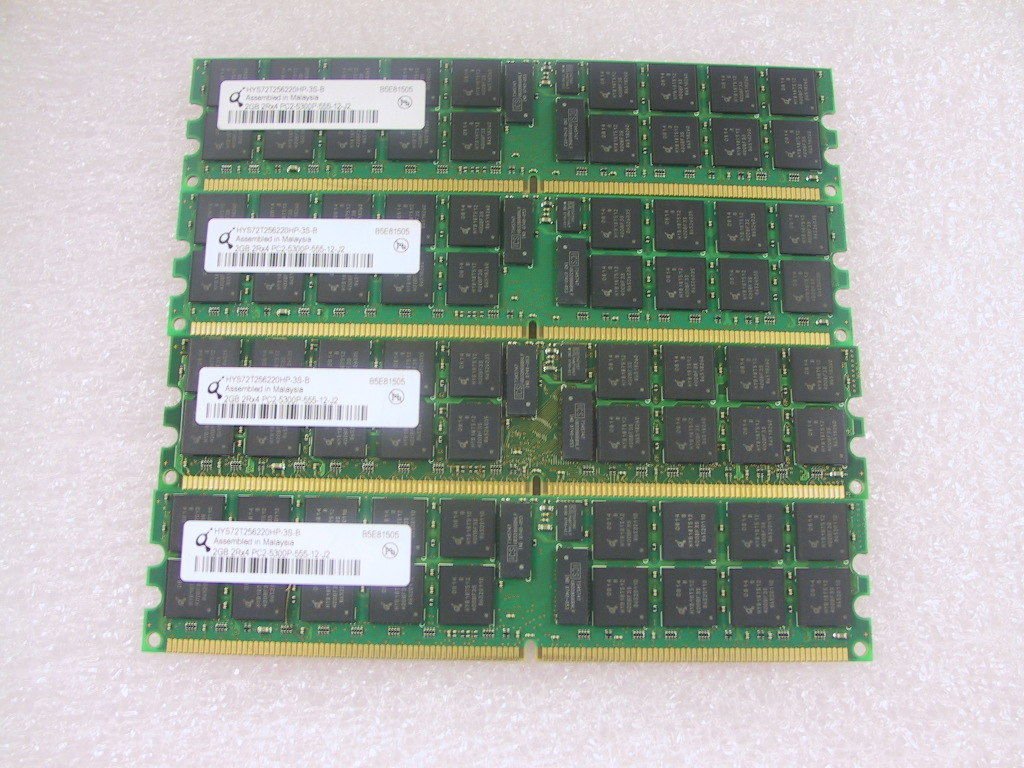 8GB 4x2GB QIMONDA 2Rx4 PC2-5300P ECC Server Memory HYS72T256220HP-3S-B
