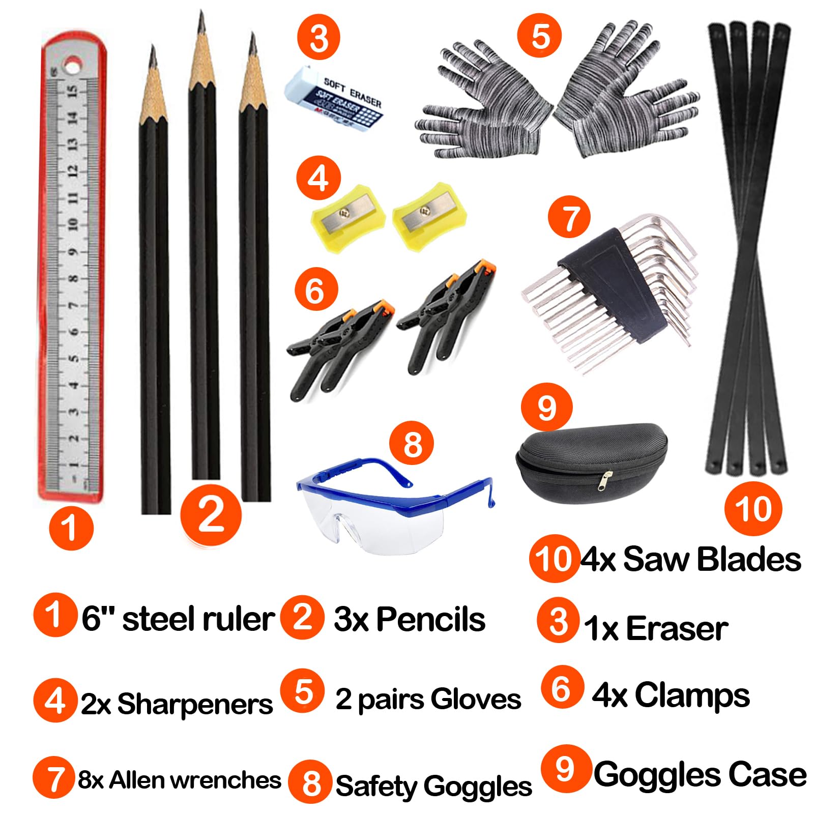 Kit d'outils pour enfants 38 pièces avec sac à outils, tablier, scie, cadeau éducatif