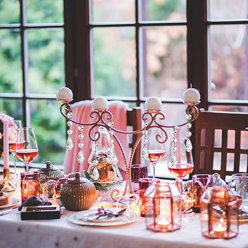 Miniatura 4 de Christmas Ornaments Crystal Tree Decorations, 30Pcs Acrylic Clear Hanging Crystals for Centerpieces Teardrop Chandelier Garland Beads for Xmas