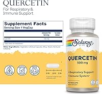 Vista 2 de Quercetina 500mg Solaray 90 cápsulas (paquete de 2)