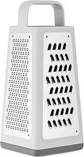 Z-Cut Tower Multifunctional Box Grater, Faster Grating Technology, Cheese Zester, Garlic Slicer, Rasp and More - Gray