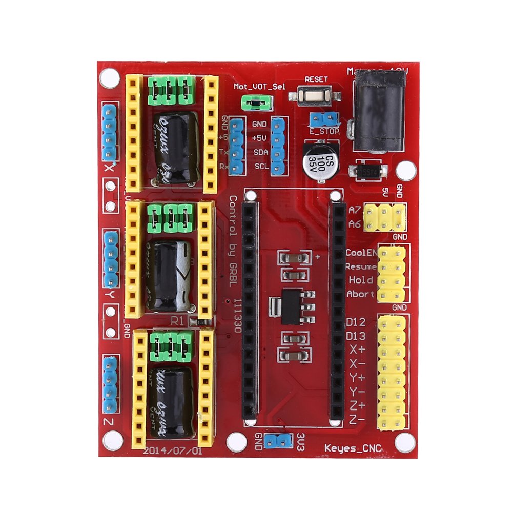 3D Printer Engraving Expansion Board Kit Controller CNC Shield V4+Nano 3.0 Board+A4988 Driver with USB Cable for