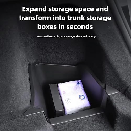 Miniatura 6 de Upgraded Trunk Storage Bin with Flocking Lid for 2025 Waterproof Car Organizers Easy Installation Compact Design