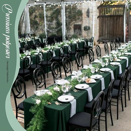 Miniatura 24 de Pesonlook Paquete de 4 manteles redondos blancos de 90 pulgadas, mantel de poliéster para mesas redondas, mantel lavable, resistente a las manchas