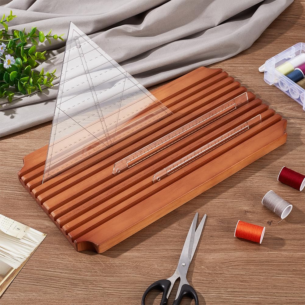 BENECREAT 10-Slot Wooden Quilting Ruler Stand - Image 4