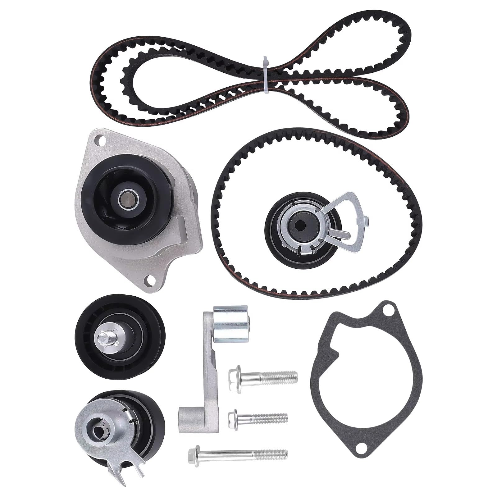 Compatible Con Seat Para Leon 2000-2006 Para Toledo 2000-2006 Tensor Correa E Transmisión Ventilador Alternador KP25565XS- 036198119H 5516XS Kit Distribucion Auto