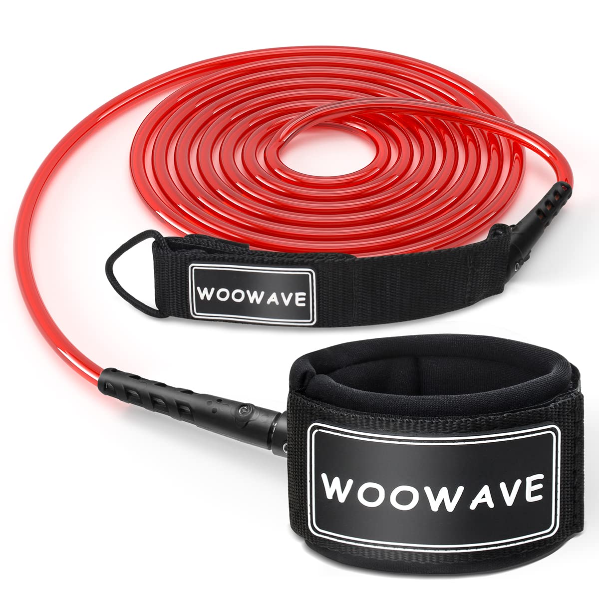 WOOWAVE Surfboard Leash 7mm – Verstellbar, Korrosionsbeständig Für Alle Boards