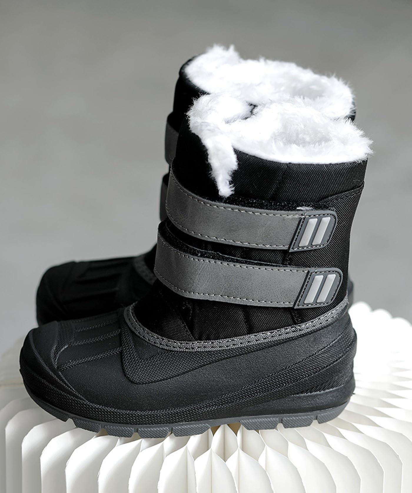 Pangolin Botas de Nieve para Niños y Niñas, Doble Cierre de Velcro, Interior Cálido con Pelo Sintético,Suela Antideslizante, Botas de Invierno para Nieve Lluvia Colegio y Outdoor