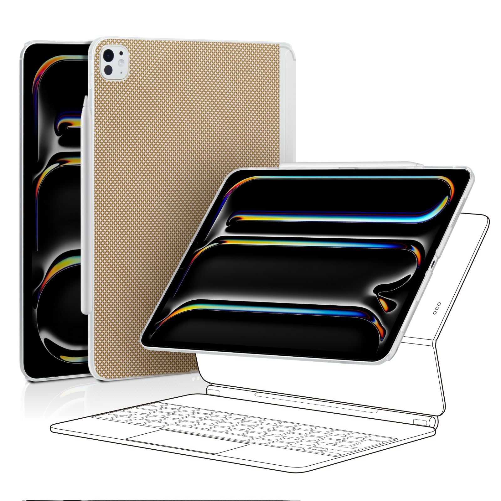 pitaka Case for iPad Pro 13 Inch 2024 M4 Compatible with Magic
