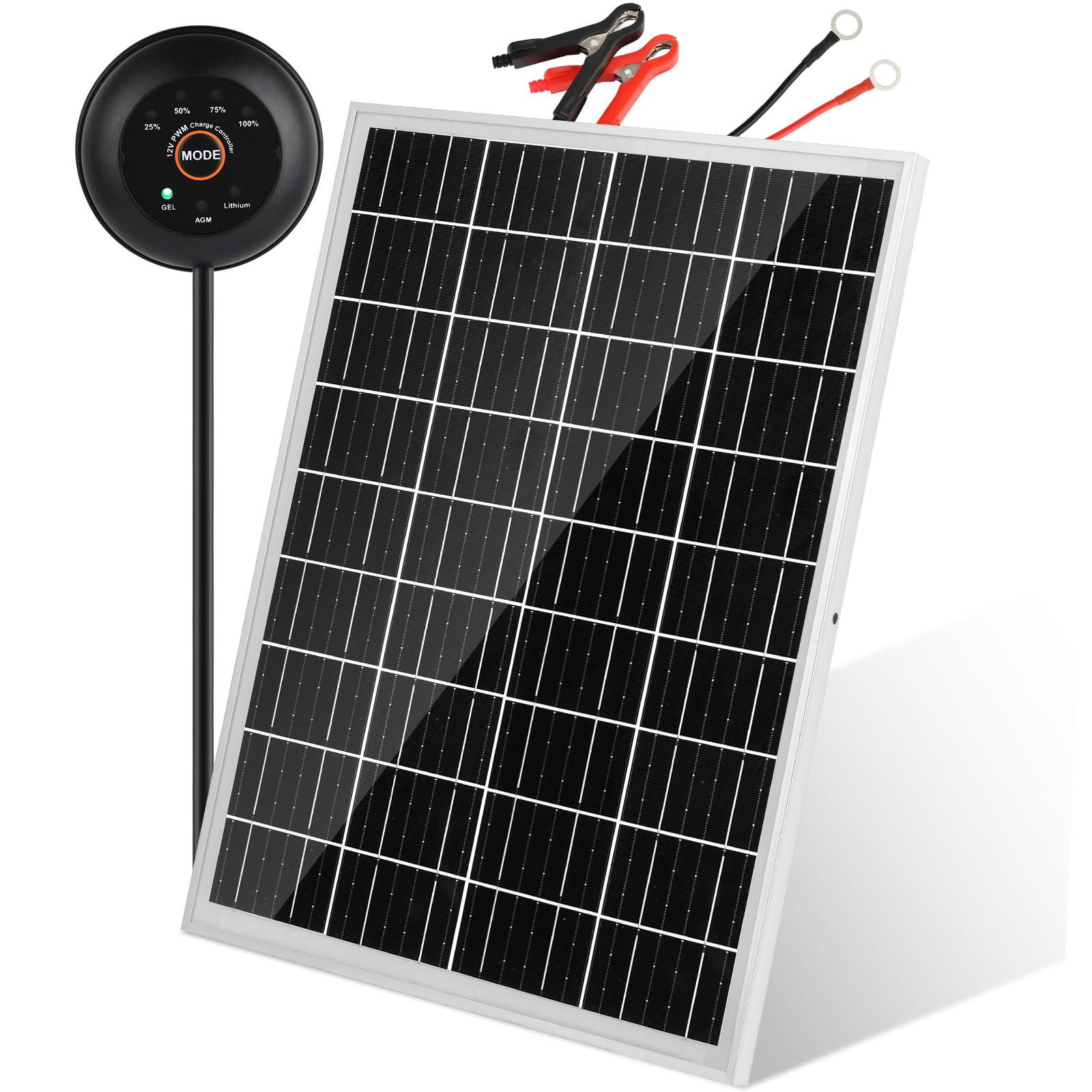 TBER 25W 12V Solar Trickle Charger Maintainer PRO