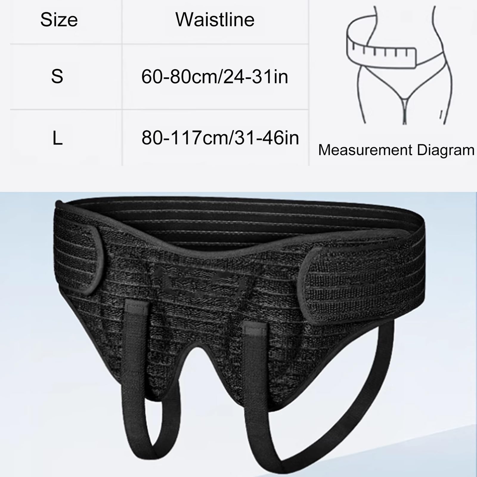 Orteza Na Przepuklinę Pachwinową Truss, Z Dwoma Wyjmowanymi Wkładkami Uciskowymi I Regulowanymi Pasami Pachwinowymi, Do Przepukliny Pojedynczej/podwójnej(Black,Large)