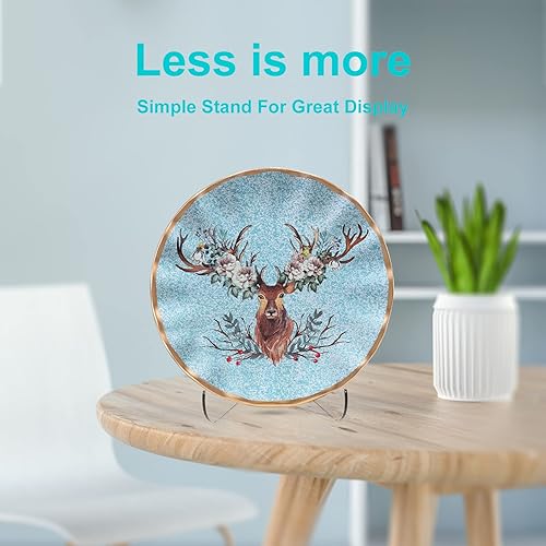 Miniatura 5 de Boloyo Soporte de placa acrílica en ángulo de 60 grados, 2 caballetes de exhibición de acrílico transparente de 4.5 pulgadas, soporte transparente