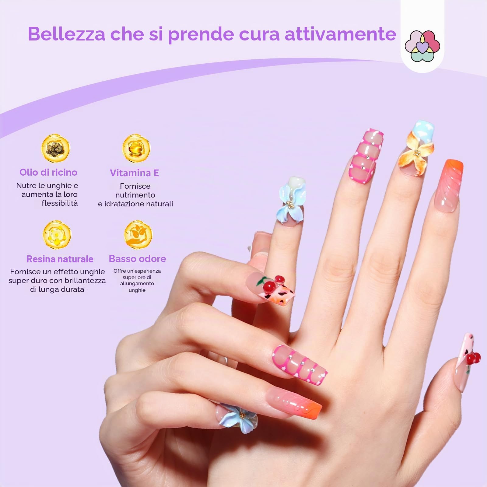 SAVILAND Kit Unghie Gel Completo 15 Colori 15g Polygel per Unghies con Lampada U V e Slip Solution, Kit Ricostruzione Unghie Professionale con Base y Top Coat Adatta per l'autunno e l'inverno
