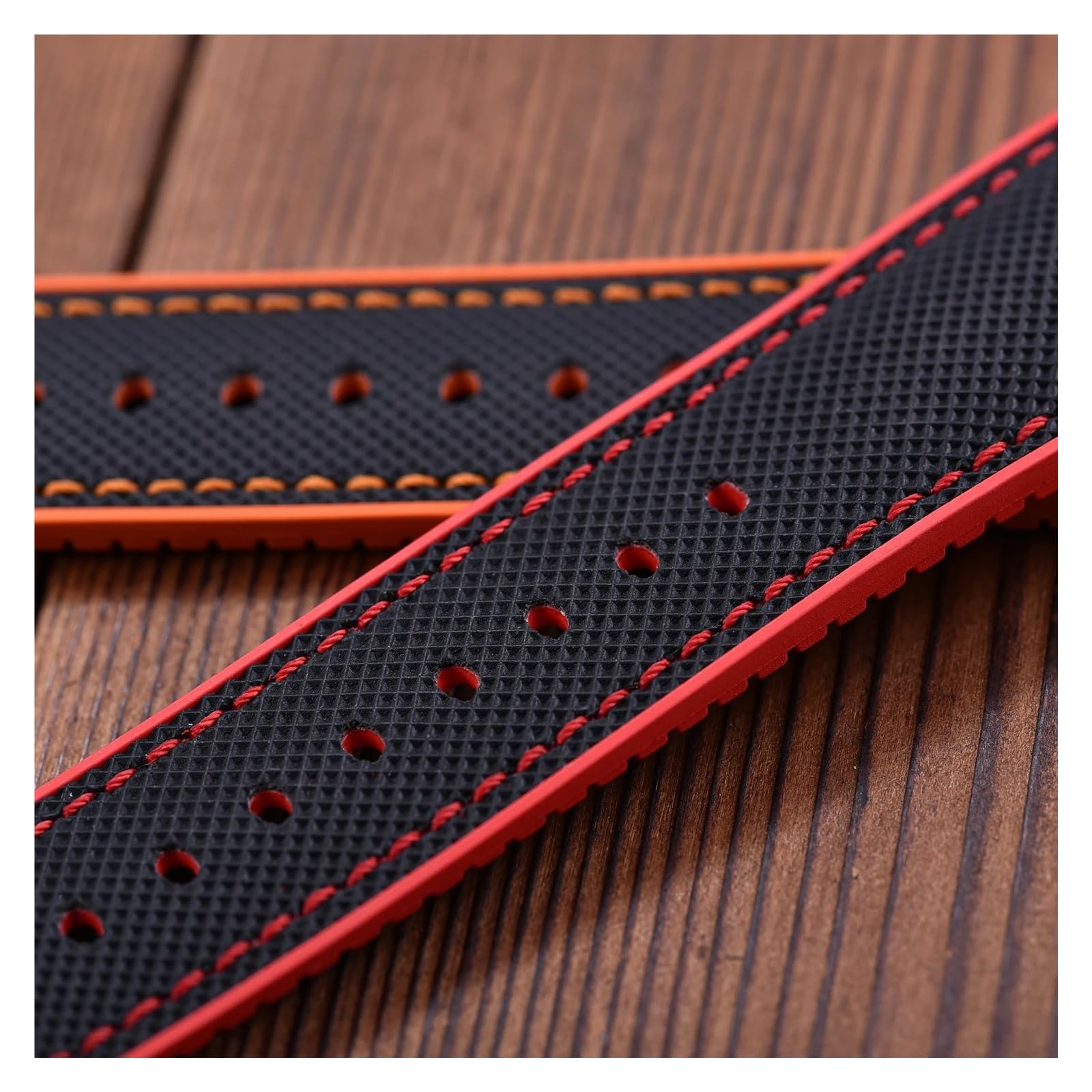yingyingjia 20mm 22mm Fluorkautschuk Uhrenarmband Weiches, Langlebiges, Lederähnliches Armband For Smartwatch