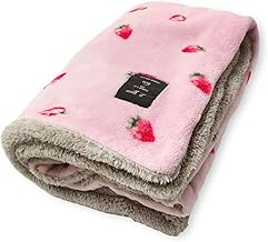 Outlet dz11678ot 3-Way Throw Blanket, Cute Pattern, Fluffy, Gift, Girlfriend, Winter, Small Size, Strawberry