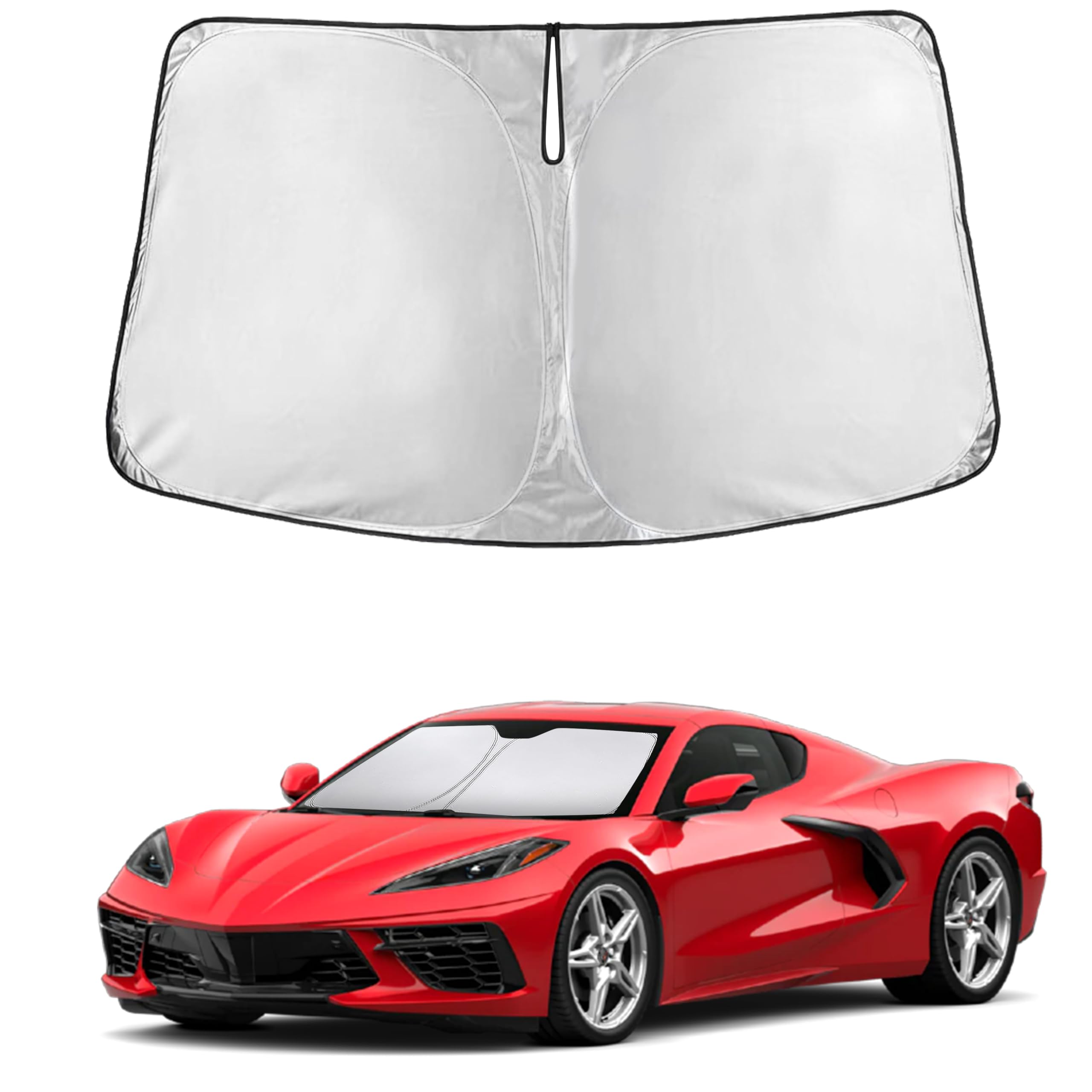 EcoNour Windshield Sun Shade Compatible for Chevrolet CorvetteC8 2020–2026