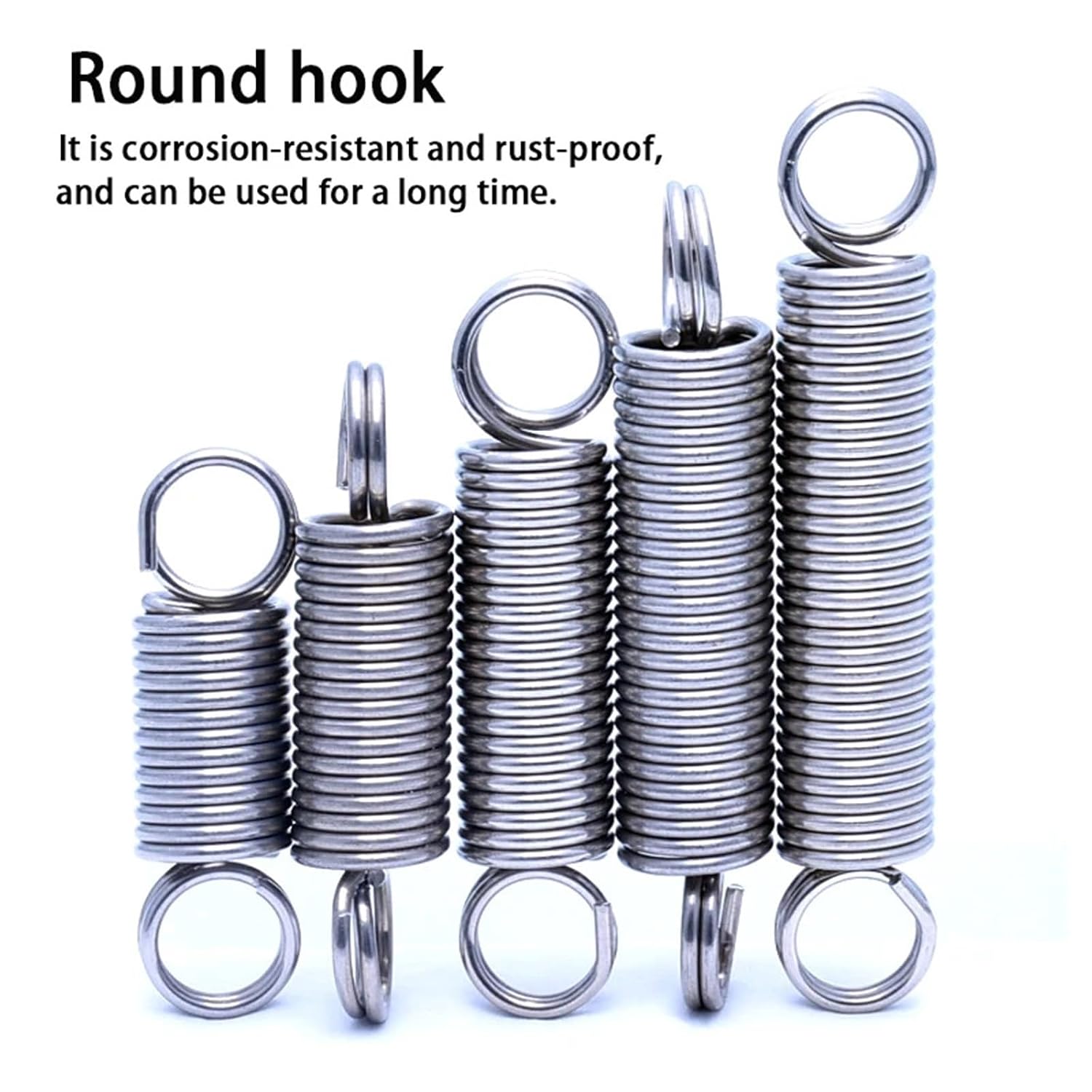 Extension Spring 50Pcs 304 Stainless Steel Tension Spring S Hook Wire Diameter 0.7mm Coil Pullback Extension Tension Metal Spring Wire(40mm)